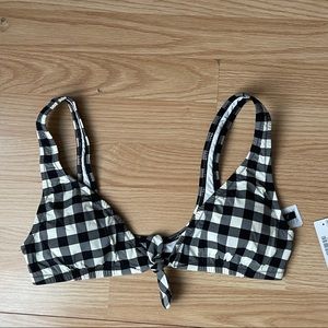 Gingham bikini top j crew